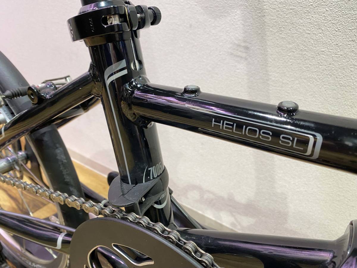 ■美品■DAHON ダホン HELIOS ヘリオス SL ブラック 黒 1×9s 9速 SRAM X-9 FAS 折りたたみ自転車 ミニベロ 小径車_画像2