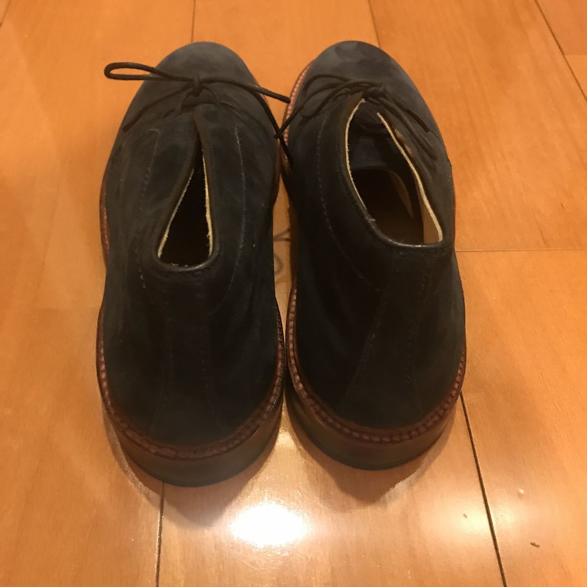美品別注コラボ!jcrew × ALDEN チャッカーブーツ7.5/ネイビーレザー