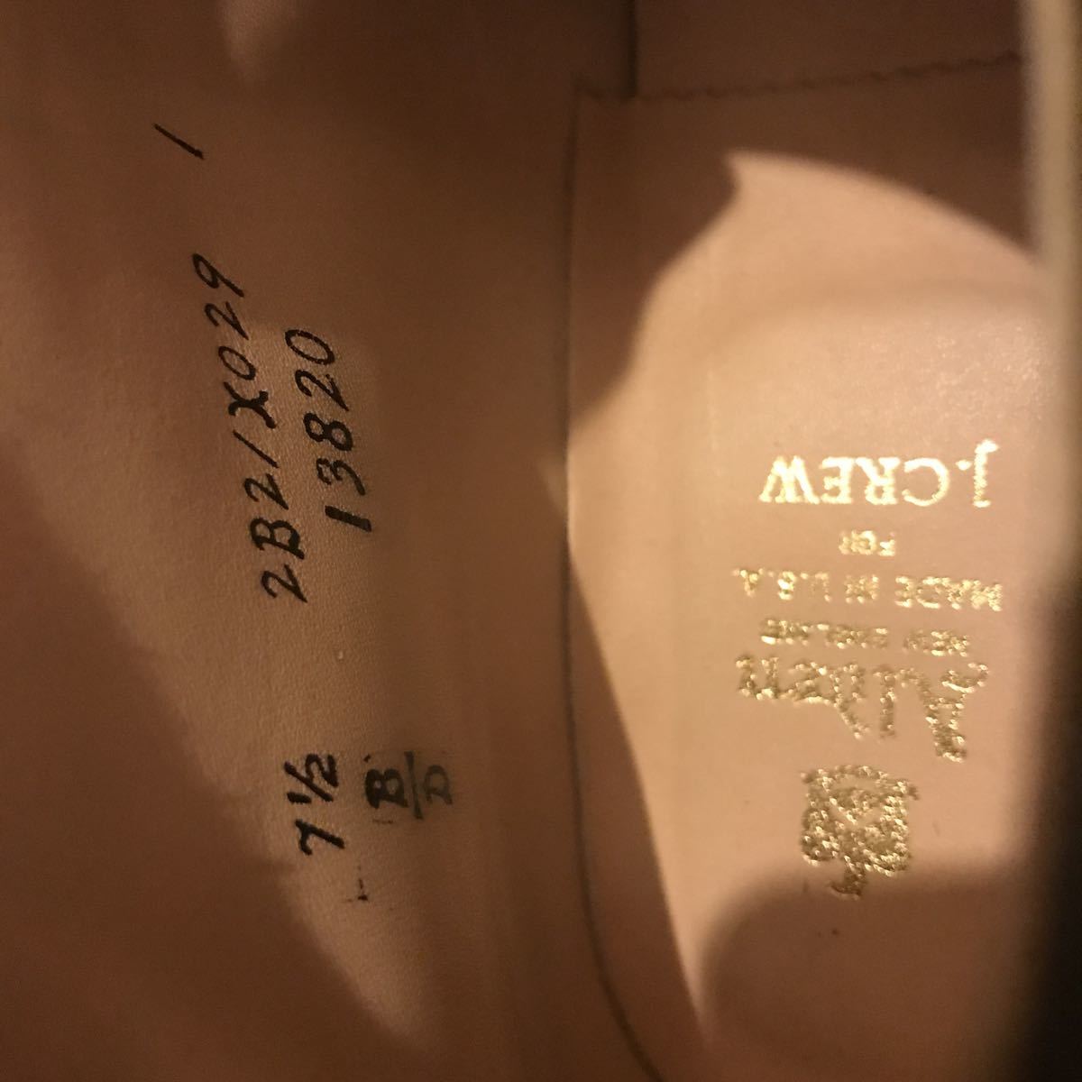 美品別注コラボ!jcrew × ALDEN チャッカーブーツ7.5/ネイビーレザー