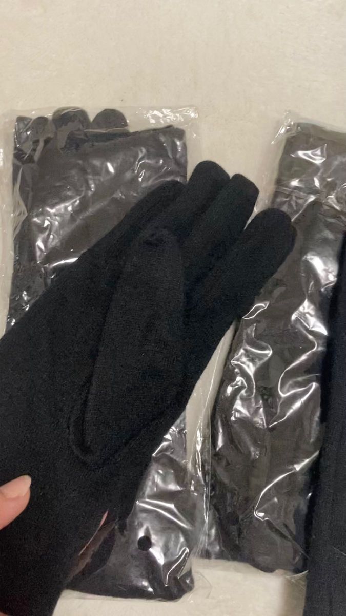 ミンク手袋　黒フリーサイズ グローブ ブラック