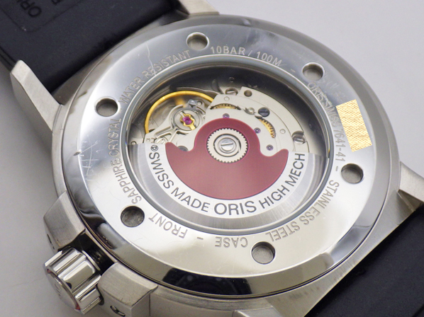 ORIS オリス BC3 アドバンスド デイデイト 735 7641 4161R 自動巻き 裏スケ シルバー文字盤 メンズ 腕時計 SS ラバー_画像3