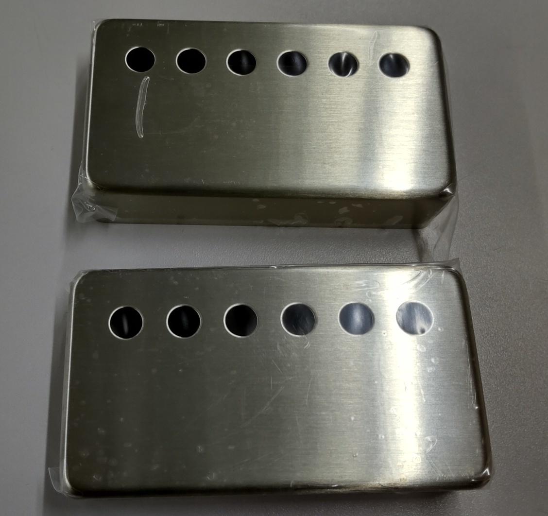 INCH HUM COVER UNP 9.8 nickel silver ２個セット　インチ　ハムバッカーカバー　アンプレイテッド GIBSON DUNCAN_画像1