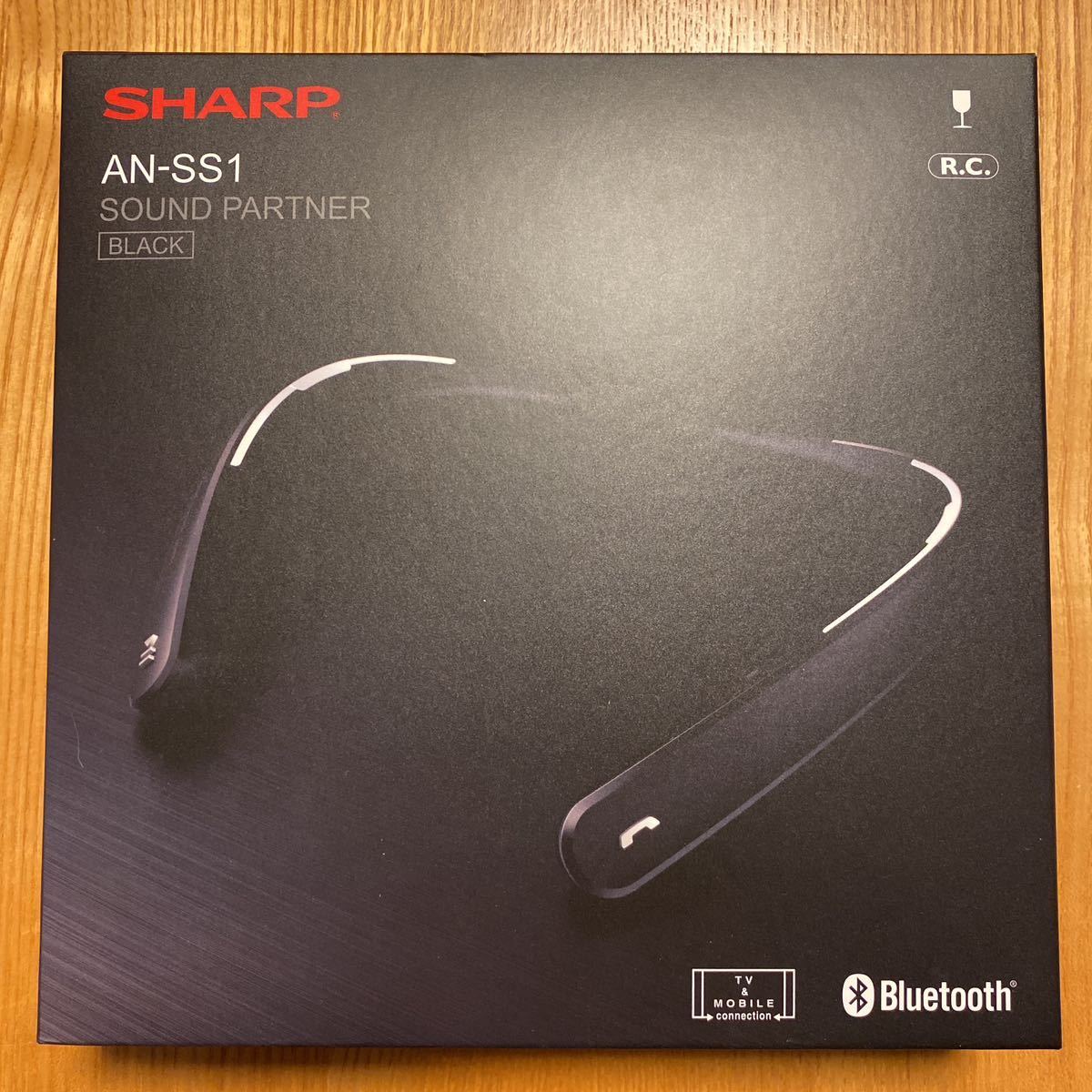 SHARP(シャープ)AQUOS(アクオス)サウンドパートナー AN-SS1-B ブラック Bluetooth ネックスピーカー 美品_画像1