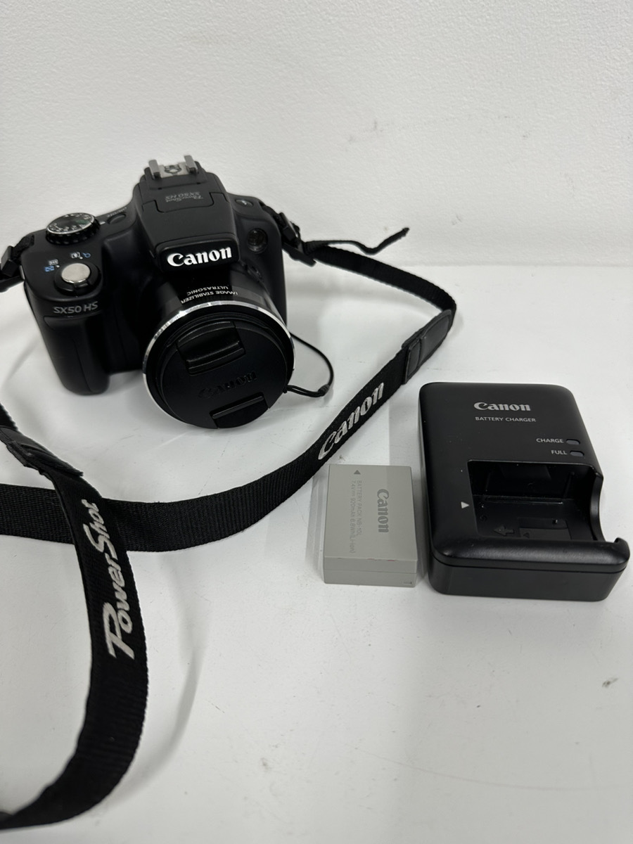 100円～★Canon キャノン PowerShot SX50 HS コンパクトデジタルカメラ ブラック パワーショット_画像1