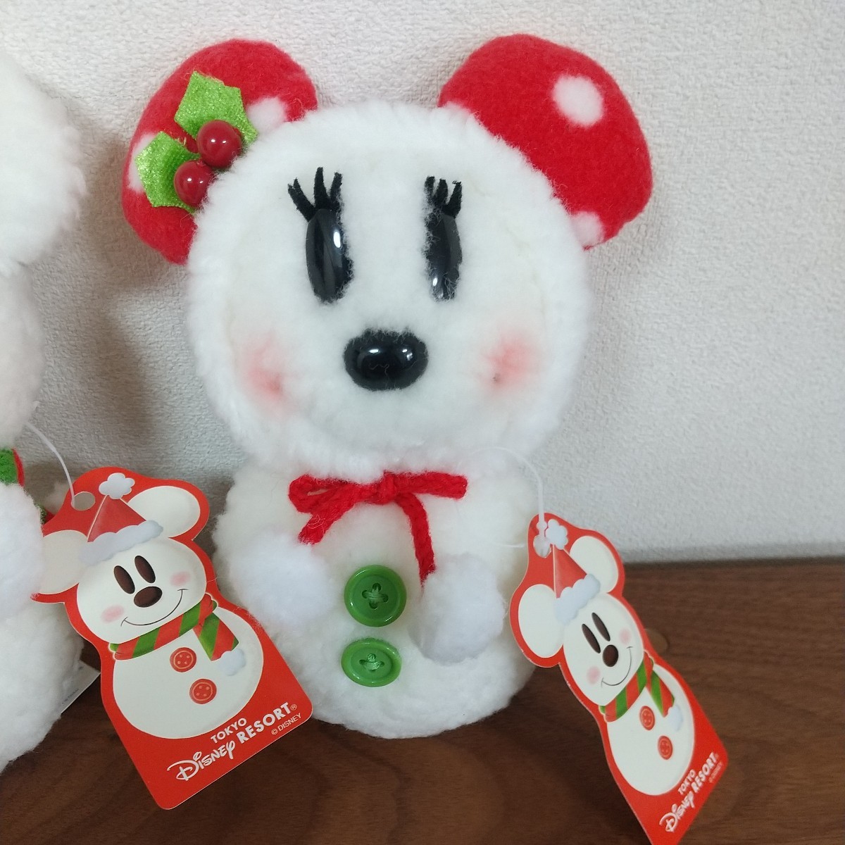 TOKYO Disney RESORT TDL　ミッキー　ミニー 雪だるま　ぬいぐるみ　タグ付き　ディズニーランド　ディズニーシー　クリスマス　ゆきだるま_画像3