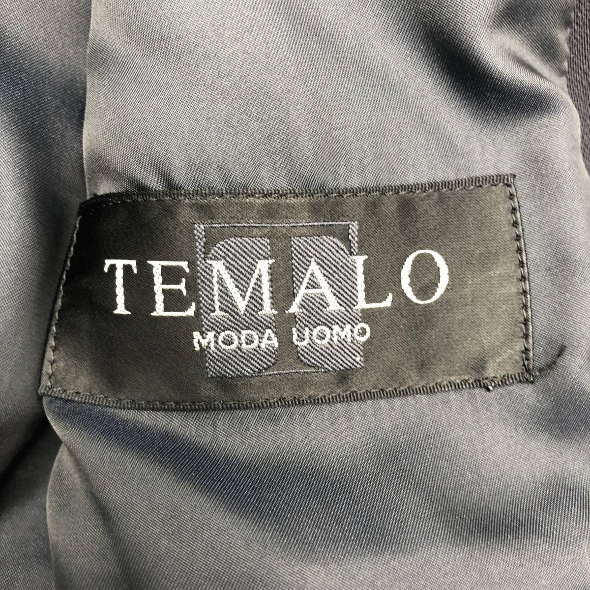 【クリーニング済】TEMALO MODE UOMO スーツ AB6 シングル 紺色_画像4