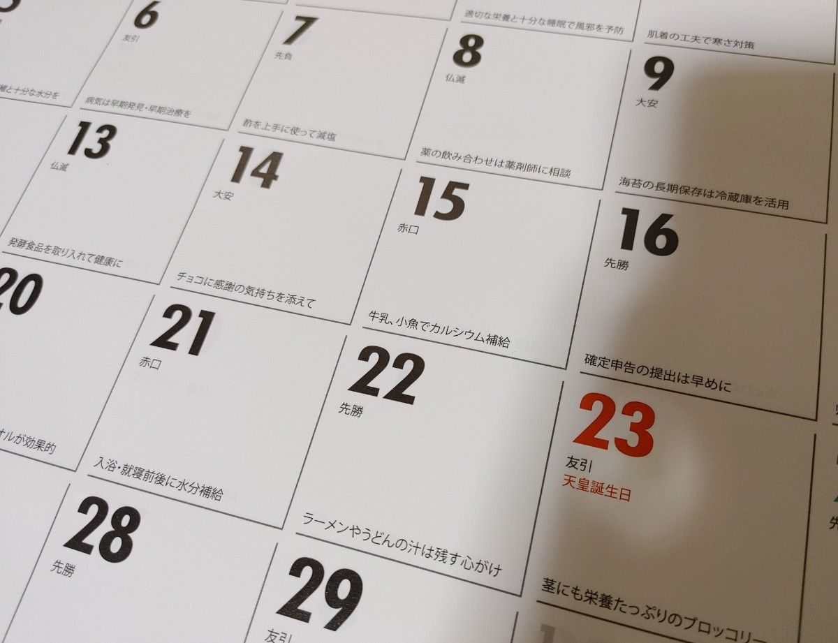 「湧永製薬カレンダー2024(令和６年)」壁掛けカレンダー＊健康・スケジュール＊非売品