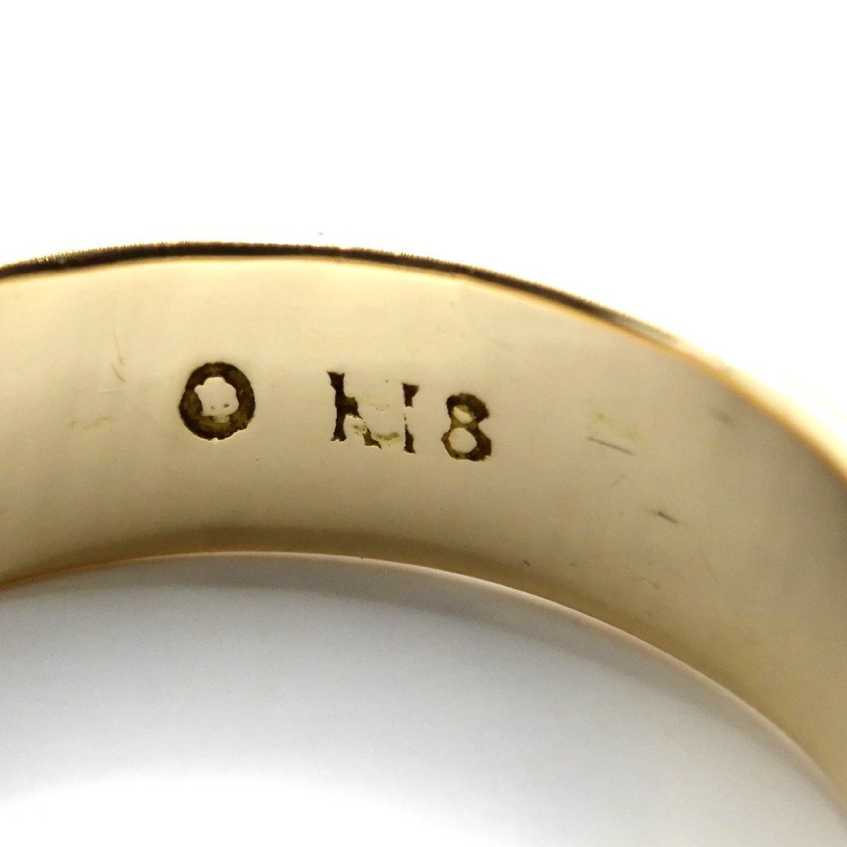 K18 シンプル リング 5.2g 10号 約5.2mm ゴールド 指輪 ●_画像5