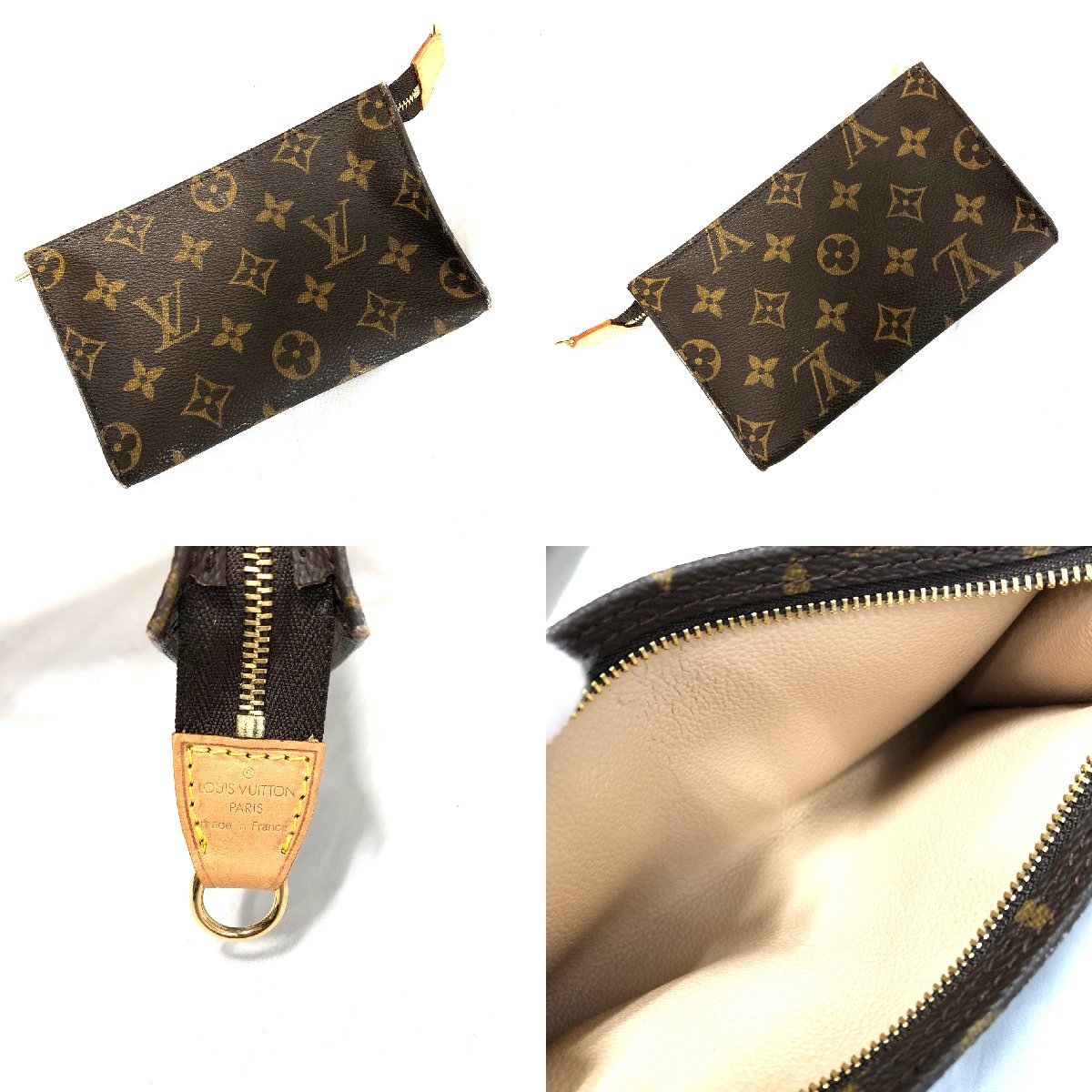 ルイヴィトン モノグラム バケットPM M42238 トート ハンドバッグ ミニバケツ ポーチ付き レディース 中古 LOUIS VUITTON ＋_画像9