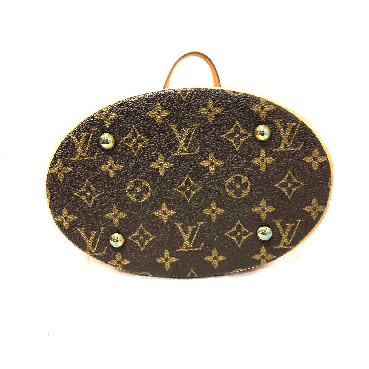 ルイヴィトン モノグラム バケットPM M42238 トート ハンドバッグ ミニバケツ ポーチ付き レディース 中古 LOUIS VUITTON ＋_画像5