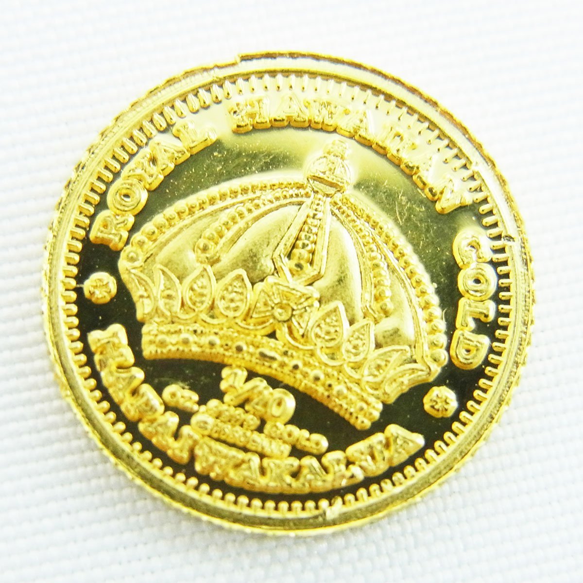 K24 ロイヤルハワイアン カラカウア王 金貨1/20oz 約1.5g W：約12.9mm ゴールド ■の画像2