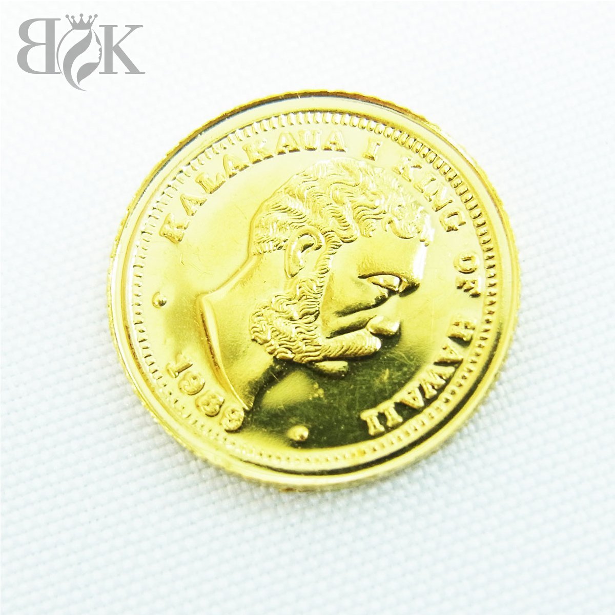 K24 ロイヤルハワイアン カラカウア王 金貨1/20oz 約1.5g W：約12.9mm ゴールド ■の画像1