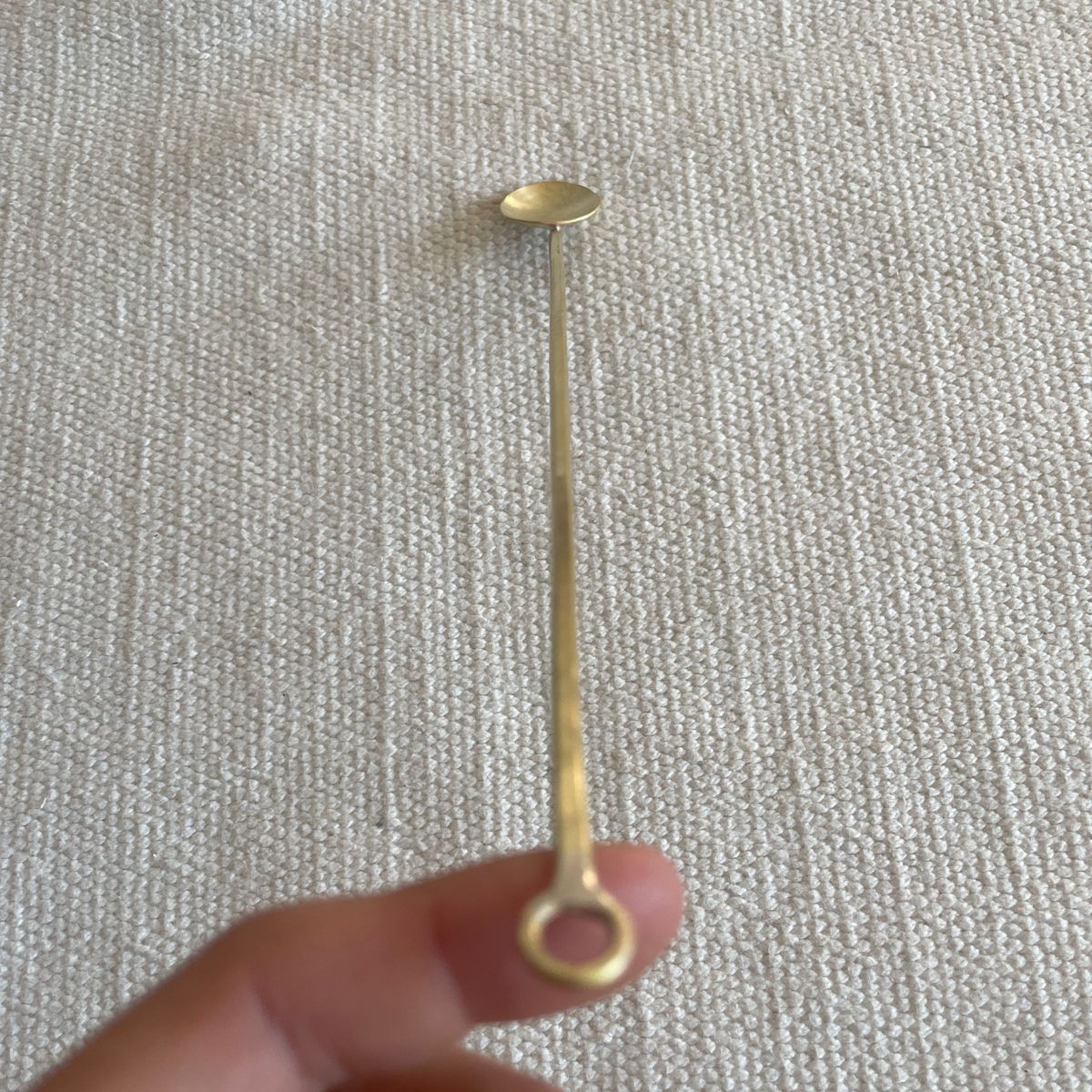 ①ハンドメイド　鍛金　真鍮　マドラー　柄の長いスプーン　匙　