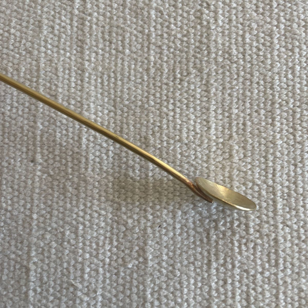 ①ハンドメイド　鍛金　真鍮　マドラー　柄の長いスプーン　匙　