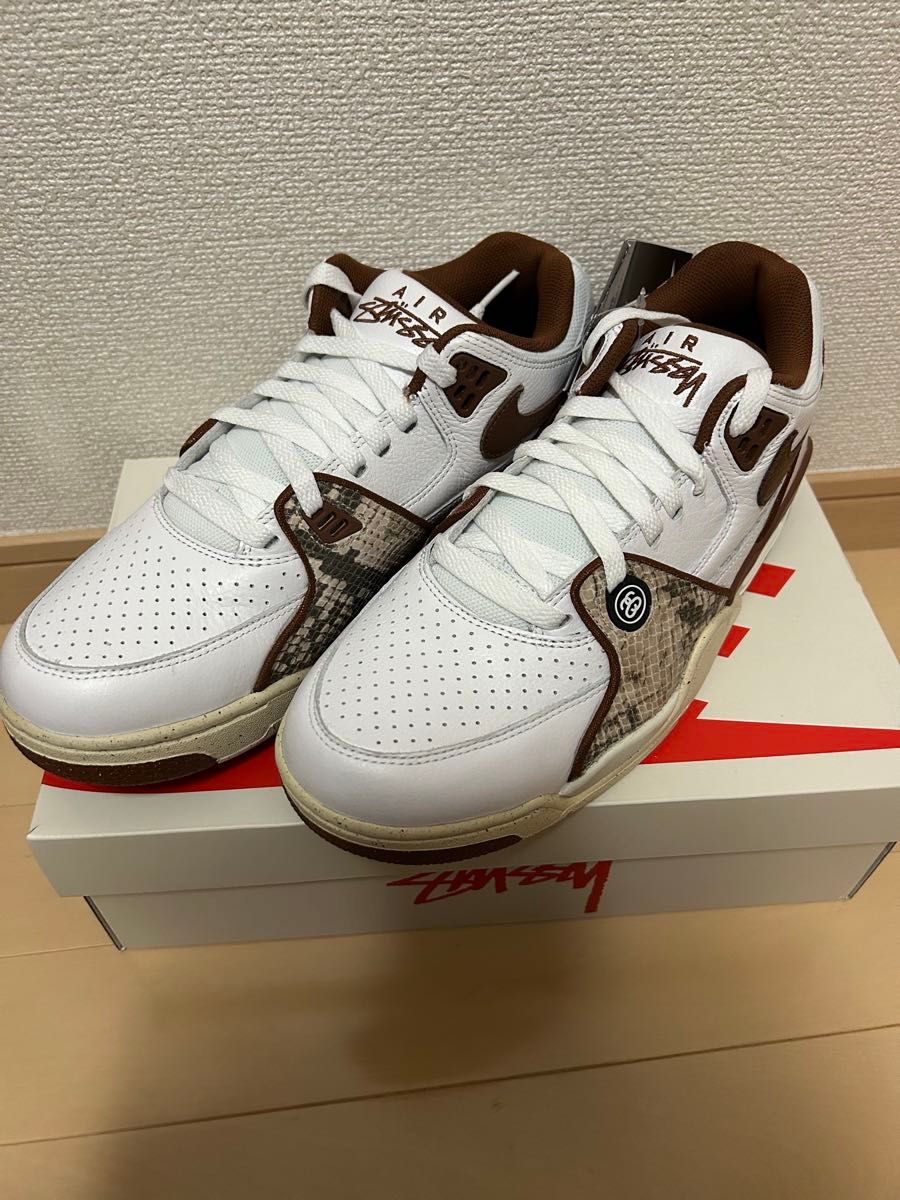 Stussy × Nike Air Flight 89 Low SP "White and Pecan" 27cm