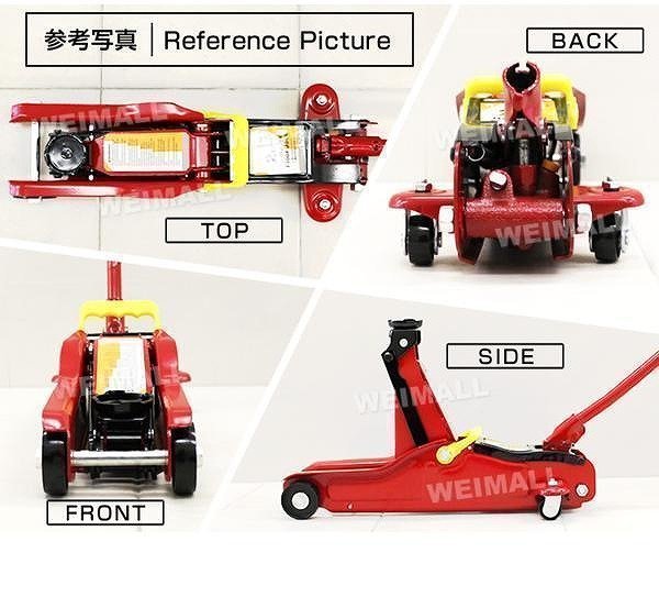 【限定セール】新品 油圧式フロアジャッキ 2t ローダウン ガレージジャッキ 油圧 軽量 コンパクト ジャッキアップ タイヤ交換 メンテ_画像3