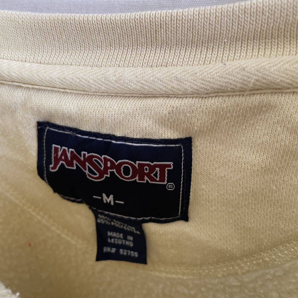 JANSPORT スウェットシャツトレーナー　古着　Mサイズ　クリーム色　_画像3