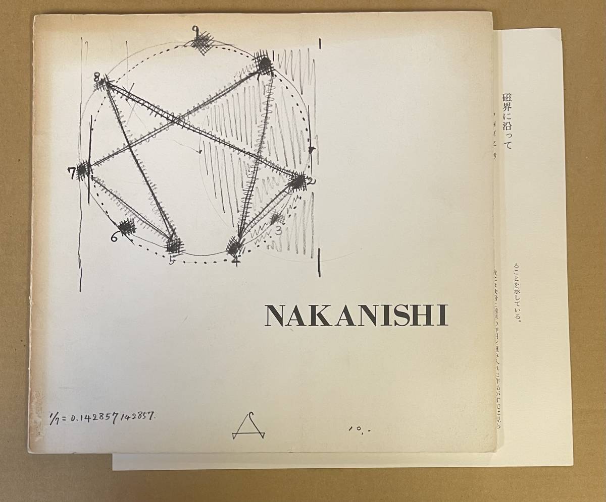 中西夏之 南画廊　1976 瀧口修造 図録　作品集　画集　NATSUYUKI NAKANISHI