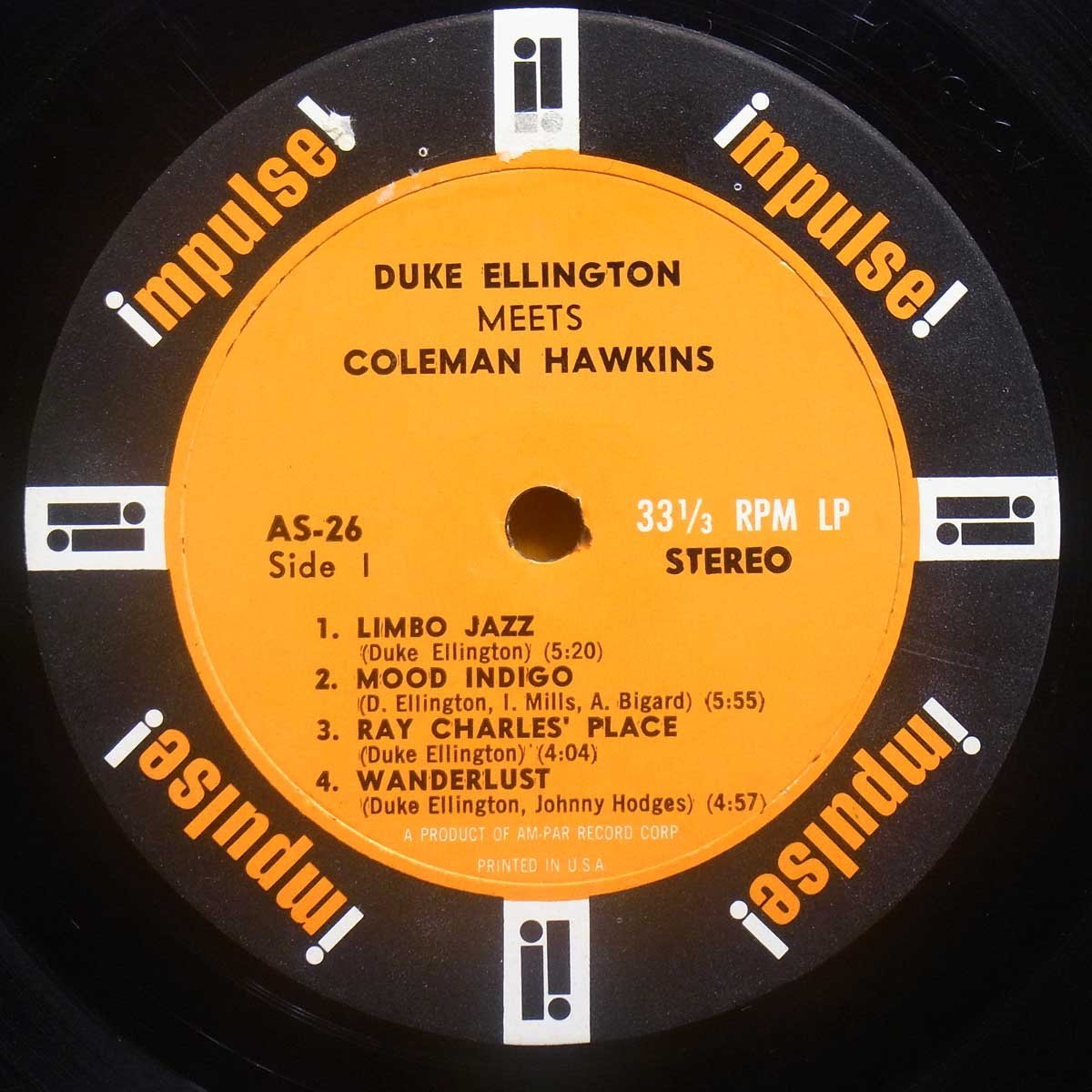 ●レア!ダブル洗浄済!★デューク エリントン / コールマン ホーキンス『Duke Ellington Meets Coleman Hawkins』 USオリジLP #61282_画像3