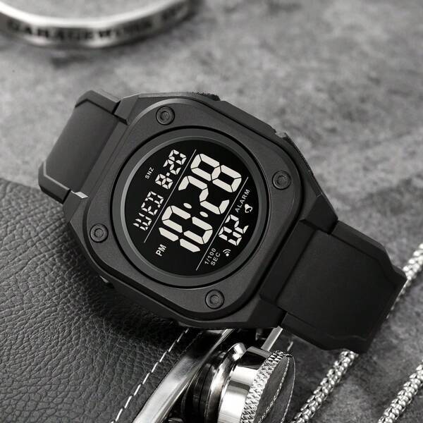 腕時計 メンズ デジタル アウトドアスポーツ用 メンズマルチ機能防水時計 デジタル表示 アラーム ストップウォッチ 腕時計_画像3