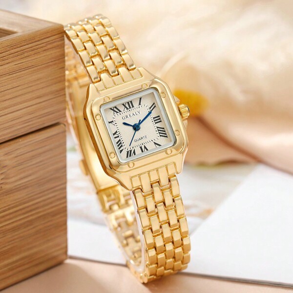腕時計 レディース クォーツ 女性用 時計 デザイン ダイヤモンドクリスタル 付属品 調整器/専用箱付き スチール アジャストバン_画像1