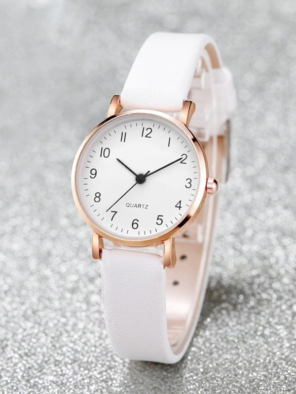 腕時計 レディース セット シンプルデザイン レザーベルト 5点セット 宝石 レディース腕時計_画像2
