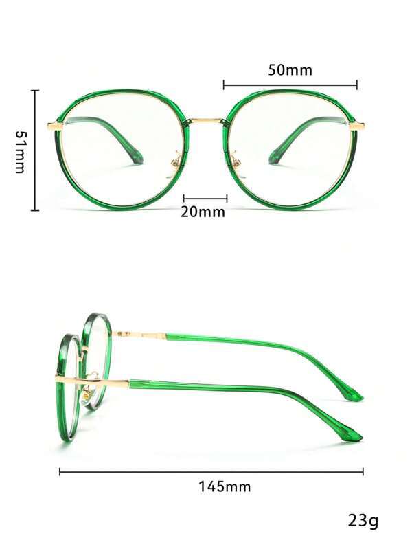 メンズ アクセサリー メガネorアクセサリー ファッショナブルなグリーン色のブルーライトカット眼鏡 1ペア入り_画像3