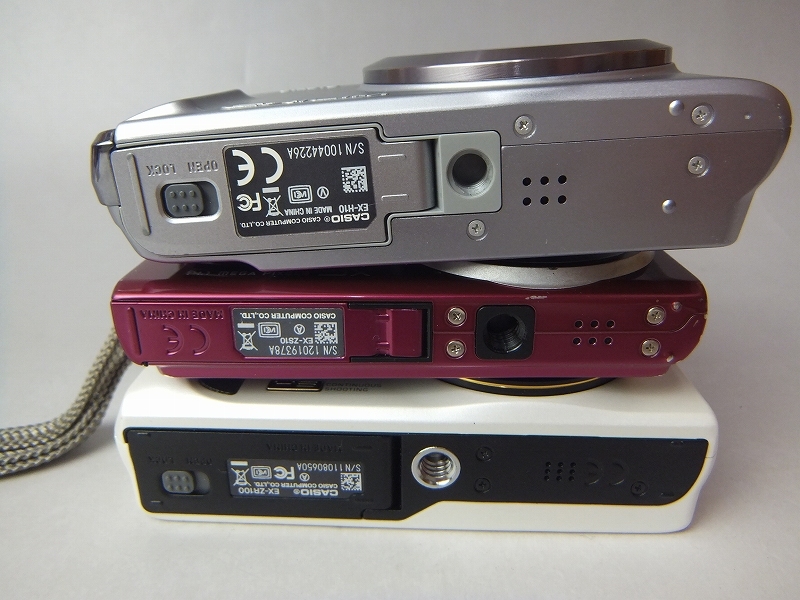 FK-819◆Casio EXILIM　3台まとめて　EX-ZR100 EX-H10 EX-ZS10 チャージャー欠品　ノーチェック　美品　20231213 _画像4