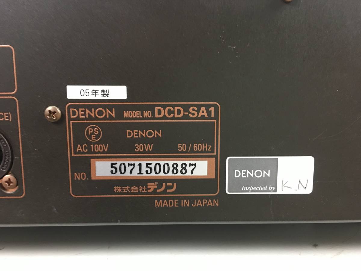  原文:◆◇DENON DCD-SA1 CD/SACDプレイヤー　デノン 元箱　説明書 リモコン 付属品　美品◇◆