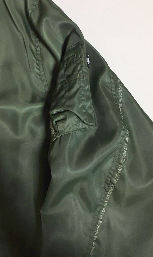 RESONATE GOODENOUGH MA-1 XL グリーン リゾネイト グッドイナフ ナイロン ブルゾン ジャケット NYLON blouson Jacket 緑 green フライト_画像4