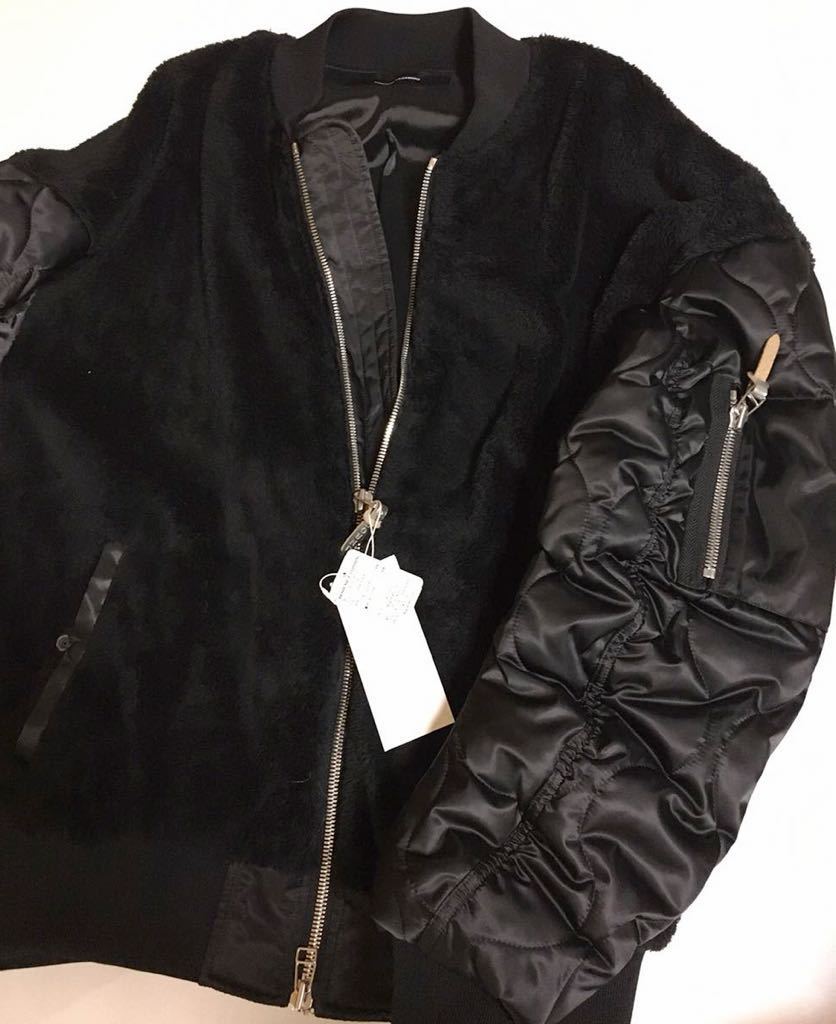 RESOUND CLOTHING David BOA JACKET 4 BLACK 新品 リサウンドクロージング MA-1 オーバー MA 1 ブラック 黒 ボア フライト ジャケット_画像2