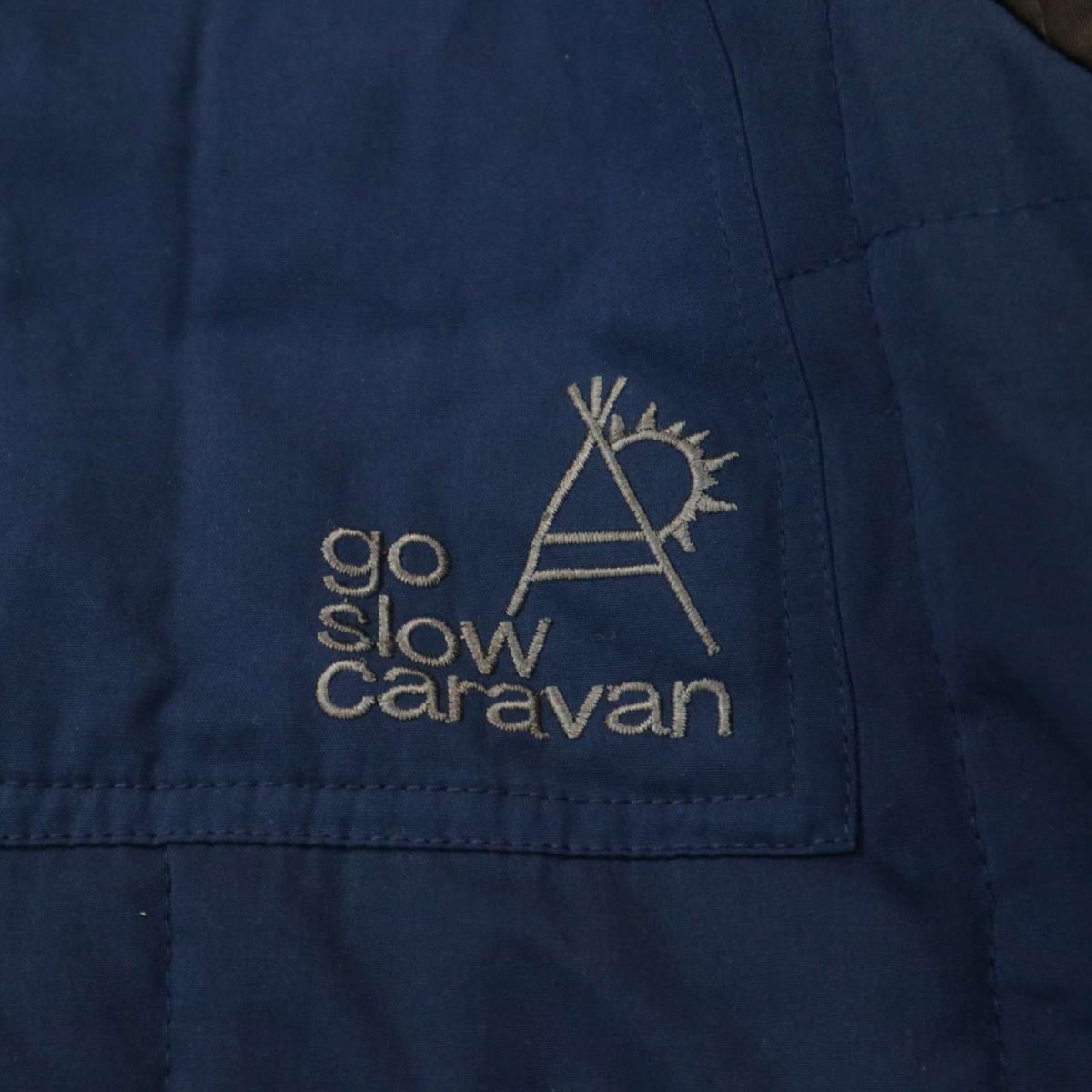 go slow caravan ゴースローキャラバン ロゴ★ 中綿 T/C キルト クレイジー マウンテン パーカー Sz.3　メンズ アウトドア　A3T14283_B#N_画像6