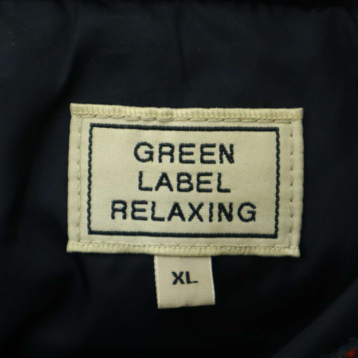 GREEN LABEL RELAXING ユナイテッドアローズ 秋冬 ウール ツイード★ ダウン ベスト Sz.XL　メンズ ネイビー 大きいサイズ　A3T14709_C#N_画像5