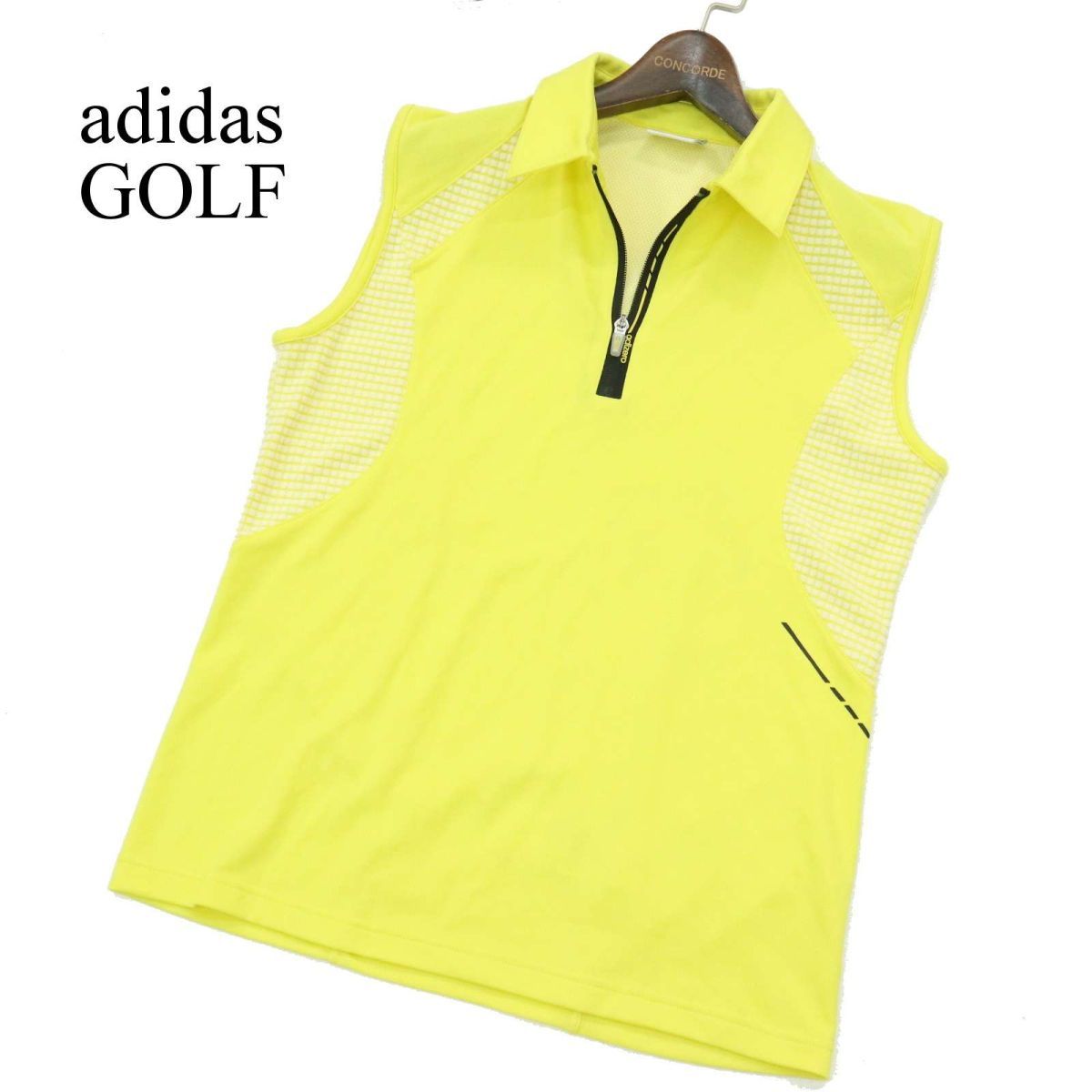  прекрасный товар * adidas GOLF Adidas Golf через год стрейч половина Zip лучший Sz.M мужской A3T14883_C#O