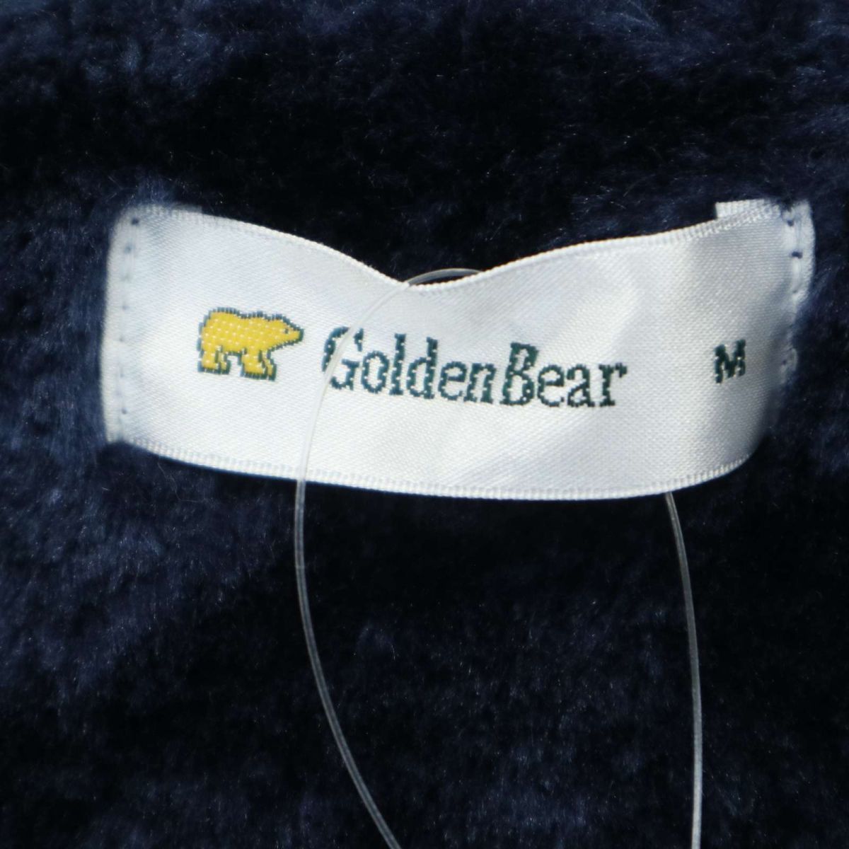 新品 未使用★ Golden Bear ゴールデンベア 裏ボア ショールカラー 千鳥チェック ニット ベスト ナイトウェア Sz.M　メンズ　A3T15054_C#N_画像9