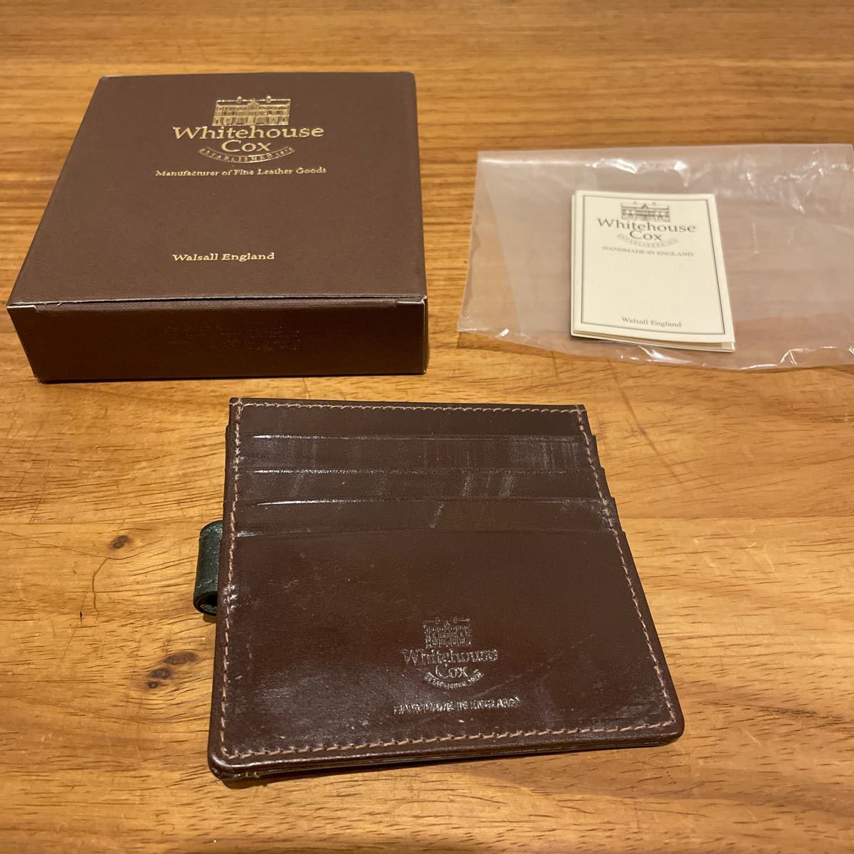  new goods tea rare Whitehouse Cox Whitehouse Cox compact car do case S9857 CARD CASE. money case leather business 11