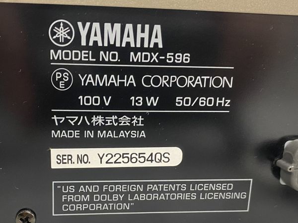 L027-I58-718 YAMAHA ヤマハ MD デッキ MDX-596 通電確認済み_画像4