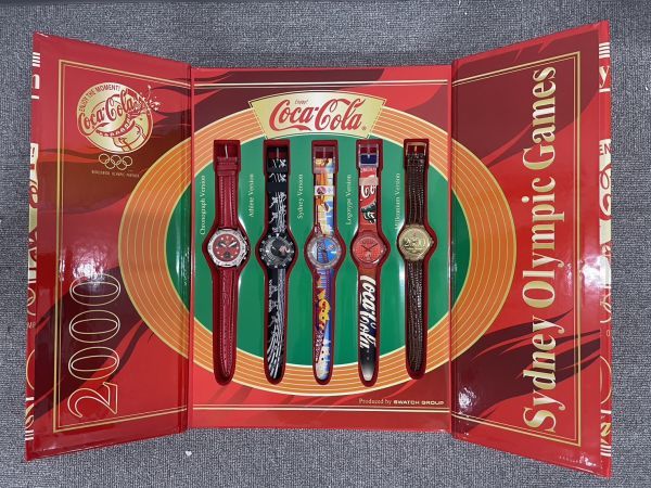 M106-I58-533 Sydney Olympic Games T-101 WORLDWIDE OLYYPIC PARTNER Coca Cola シドニーオリンピック コカ・コーラ 五輪 記念品 腕時計_画像2