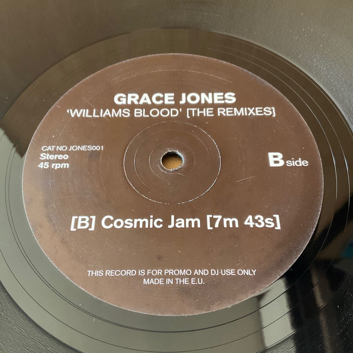 12インチ プロモ GRACE JONES - WILLIAMS BLOOD (THE REMIXES)の画像3