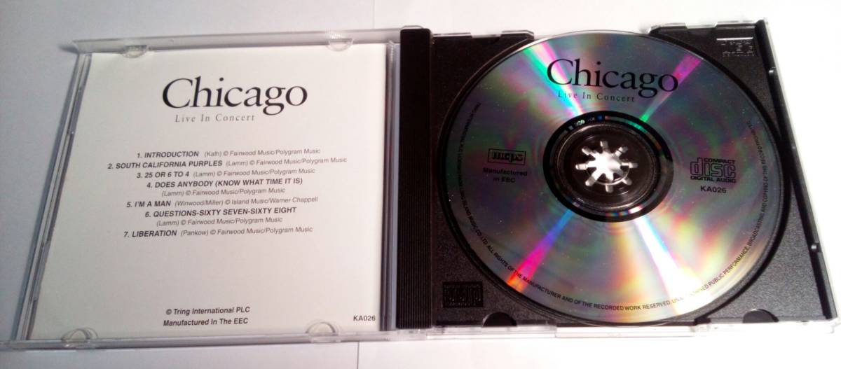 CD CHICAGO LIVE IN CONCERT ライヴ イン コンサート ライブ盤_画像4