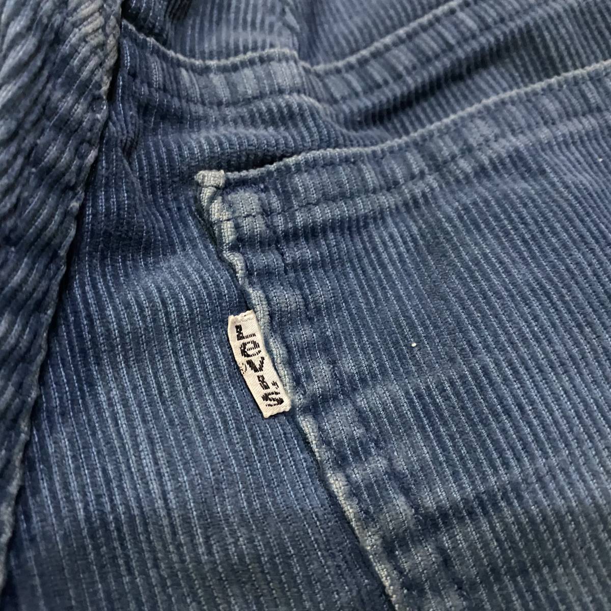 即決・ビンテージ・Levi’ｓのコーデュロイパンツ・519-1515・42TALON使用・濃いサックス・３０インチ(ｗ７２ｃｍ)_画像8