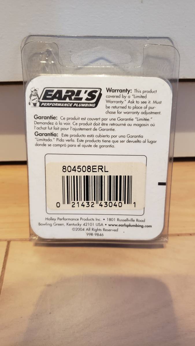 ● EARL'S 804508ERL #8 45 Deg. Low ProFile Swivel-Seal アールズ フィッティング 45°新品 長期在庫品 処分 送料込み ●ER 2023 009●の画像2