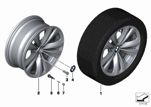 BMW純正 ホイールセンターキャップ 4個セット 36136783536_画像4