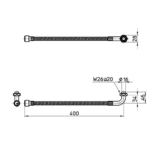 SANEI ベンリー自在パイプ ジャバラ式 水はね防止 長さ400ｍｍ 外径16ｍｍ PA18A-76X4-16_画像6