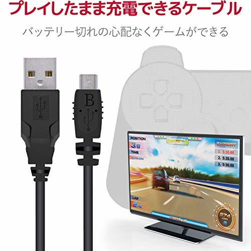 エレコム USBケーブル microUSB 1m PS4コントローラー(DUALSHOCKR4)を充電できる ブラック GM-U2_画像3