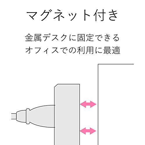 エレコム 電源タップ 抜け止め コンセント 4個口 3Pプラグ マグネット付き 3m グレー T-WRM3430LG/RS_画像8