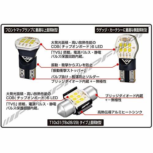 IPF ルームランプ LED T10×31/T8×28(29) バルブ COB 100ルーメン 6000K 306R_画像6