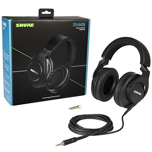 SHURE Sure Professional * Studio * headphone SRH440A-A black : air-tigh type / folding type / Studio reko