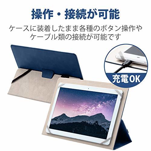  Elecom tablet case tablet storage case 8.5~10.5 -inch case book type standard rubber soft leather 