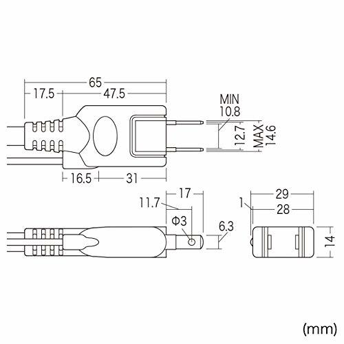 サンワサプライ 電源タップ 7個口(3P) 5m 雷ガード・一括集中スイッチ(5個口連動)・マグネット付き 抜け止め TAP-F3_画像7